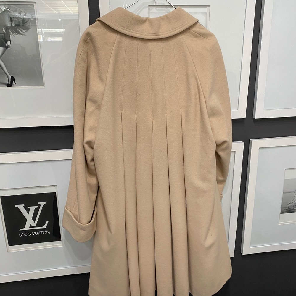 Louis Féraud Blush Pink Wool Swing Coat sz 8 - Picture 7 of 8